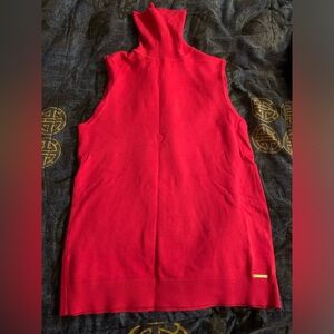 Anne Klein Pink Sleeveless Turtleneck Small